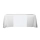 aerial view a white elegant 60- inch table runner, image 1 of 2