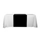 aerial view a black elegant 60- inch table runner, image 1 of 2