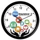 a black 10 inch customizable wall clock
