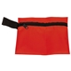 aerial view a red 9 piece hand sanitizer healthy living pack in zipper kit components inserted into zipper kit, image 1 of 2