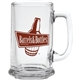 aerial view a clear 15 oz glass tankard, image 1 of 2