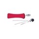 aerial view a red travel cutlery set in zip pouch, image 1 of 2