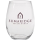 aerial view a clear 9 oz stemless white wine, image 1 of 2