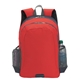 aerial view a red good value polyester sport backpack, image 1 of 3
