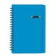 aerial view a blue 5 x 7 journal notebook with pen loop, image 1 of 5