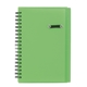 aerial view a green 5 x 7 journal notebook with pen loop, image 1 of 2