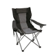 aerial view a black/charcoal premium stripe reclining padded chair, image 1 of 6