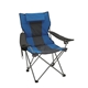 aerial view a royal/charcoal premium stripe reclining padded chair, image 1 of 8