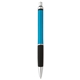 aerial view a turquoise plastic metallic barrel with textured grip, image 1 of 2