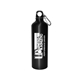 aerial view a black aluminum 28 oz sports bottle, image 1 of 3