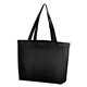 aerial view a black 21 x 15 x 5 convention tote, image 1 of 2