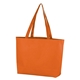 aerial view a orange 21 x 15 x 5 convention tote, image 1 of 3