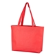 aerial view a red 21 x 15 x 5 convention tote, image 1 of 3