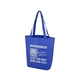 aerial view a blue non woven multi colormackenzie day tote bag 15 x 15.5, image 1 of 3