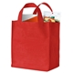 aerial view a red polytex grocery bag, image 1 of 3