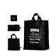aerial view a black folding polytex tote, image 1 of 2