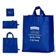 aerial view a blue folding polytex tote, image 1 of 2