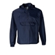 aerial view a navy augusta sportswear - packable half - zip hooded pullover jacket - colors, image 1 of 4