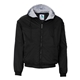 aerial view a black augusta sportswear - fleece lined hooded jacket - colors, image 1 of 4