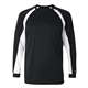 aerial view a black/ white badger - mens b - core hook long sleeve t - shirt, image 1 of 3