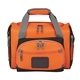 aerial view a orange convertible duffel cooler - 12 can cooler bag, image 1 of 3