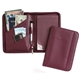 aerial view a burgundy jr. leatherette padfolio, image 1 of 2