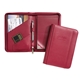 aerial view a red jr. leatherette padfolio, image 1 of 2