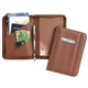aerial view a tan jr. leatherette padfolio, image 1 of 2