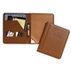 aerial view a tan conference leatherette padholder, image 1 of 2