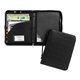 aerial view a black conference leatherette ringfolio, image 1 of 2