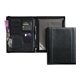 aerial view a black protech leatherette padholder, image 1 of 3