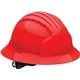 aerial view a red evolution(tm) 6161 full brim hard hat, image 1 of 2