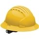 aerial view a yellow evolution(tm) 6161 full brim hard hat, image 1 of 2