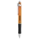 aerial view a orange albany rubber grip gel ink click pen, image 1 of 2