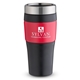 aerial view a red 16 oz no - slip - grip double wall tumbler, image 1 of 2