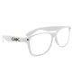 a white miami glasses with clear lens