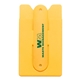 aerial view a yellow silicone stand smart wallet phone stand, image 1 of 3