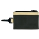 aerial view a black vinyl / khaki nylon id clip in safari colors, image 1 of 3