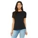 aerial view a vintage black bella + canvas ladies relaxed jersey short - sleeve t - shirt - all, image 1 of 5