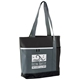 aerial view a black webster multi - pocket tote bag, image 1 of 2