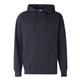 aerial view a classic navy heather independent trading co. - unisex midweight hooded sweatshirt, image 1 of 3