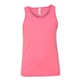 aerial view a neon pink bella + canvas - youth jersey tank, image 1 of 3