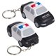aerial view a black/white police car key chain black / white - stress reliever, image 1 of 2