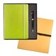 aerial view a lime green leeman tuscany(tm) journal and executive stylus pen set, image 1 of 2