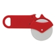 aerial view a red pizza cutter bottle opener, image 1 of 2