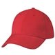 aerial view a red 100 brushed cotton twill price buster cap, image 1 of 3
