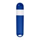 aerial view a translucent blue with white trim lip balm and sunstick, image 1 of 3