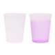 aerial view a frosted clear changing to purple 16 oz mood stadium cup, image 1 of 2