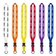 3/4 Polyester Lanyard with Slide Buckle Release Split - Ring