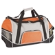 aerial view a orange nylon tri - pocket sport duffel bag 18, image 1 of 2